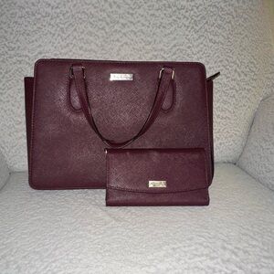 Kate spade saffiano leather satchel and wallet